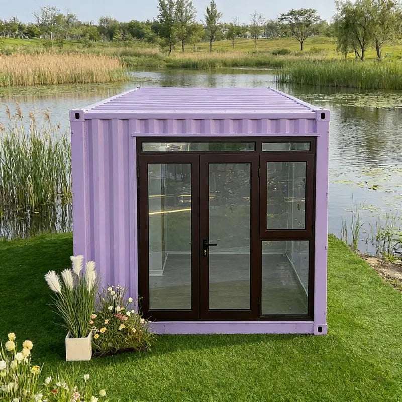 Sturdy 40ft Expandable Container Office Prefabricated Double Wing Modular Building Quick Setup Portable Site Accommodation