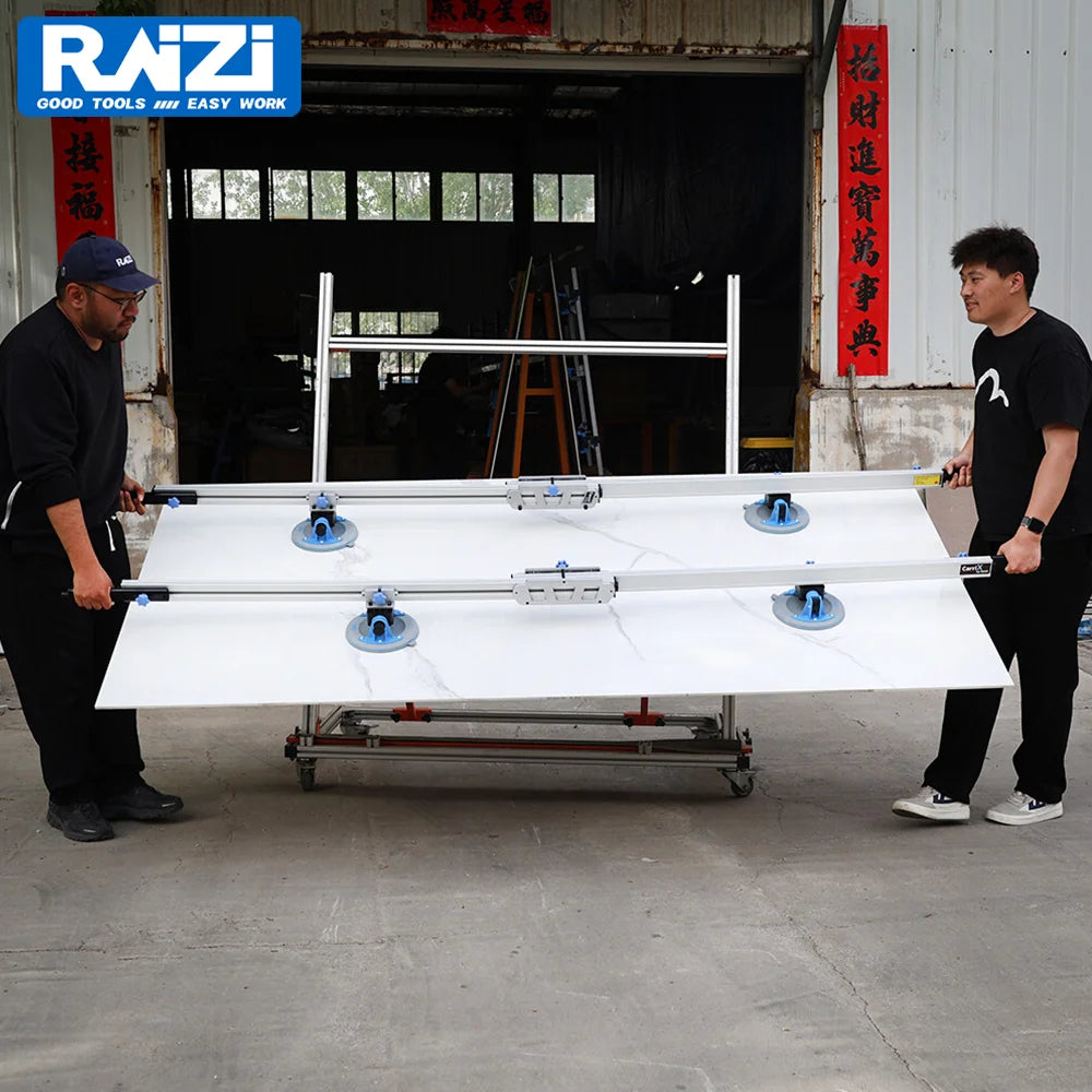 Raizi 3.6m Large Format Tile Carry System with Cross Bar for Porcelain Ceramic Tile Handling Lifter Tools