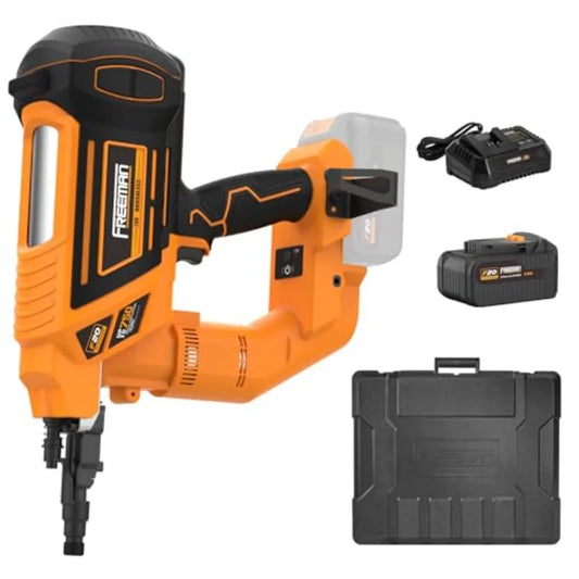 20V Cordless 3" Single-Pin Concrete Nailer Kit 4.0 Ah Li-Ion Battery Fast Charger and Hard Case 750 Shots/Charge Heavy-