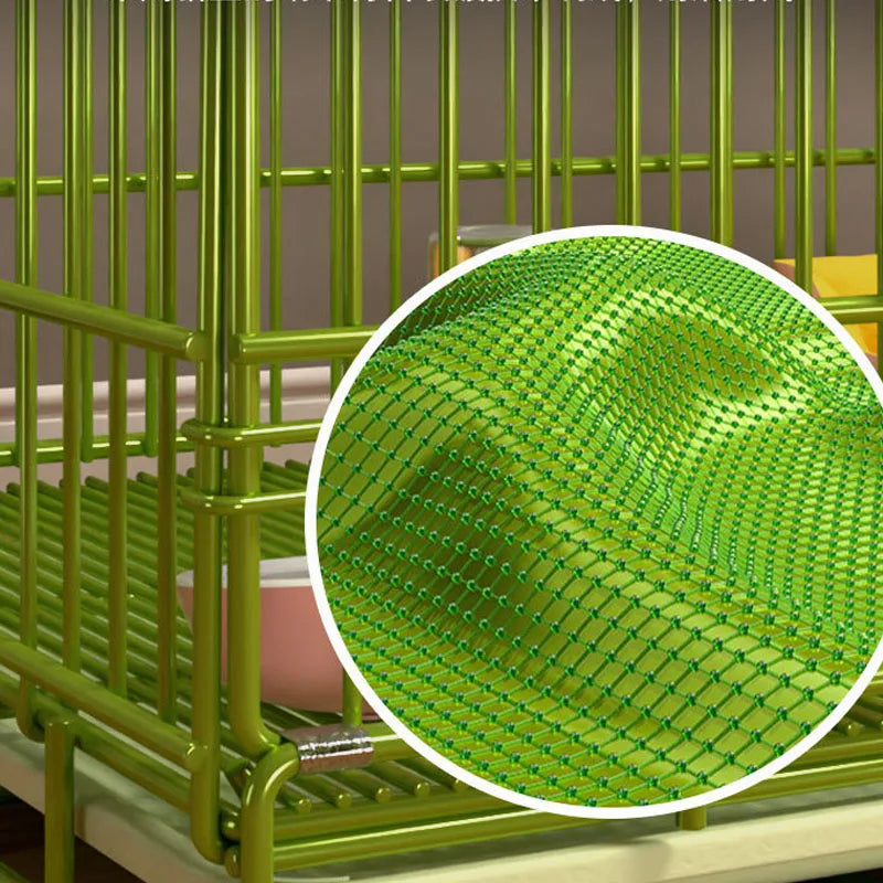 Green Durable folded portable spraying rust prevente gnawing metal Kennel teddy Golden Retriever dog cage house