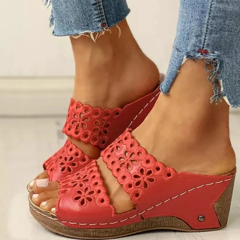 Women's sandal Wedge women shoes Summer Beach Sandal Women Fashion Gladiator Flat shoes gladiator sandal women Sandalias mujer