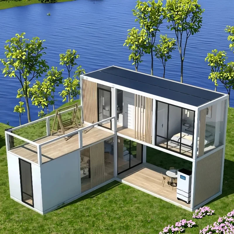 Expandable Container Houses 40FT Container House Luxury Prefabricated Home 1 2 3 Bedroom Mobile Homes