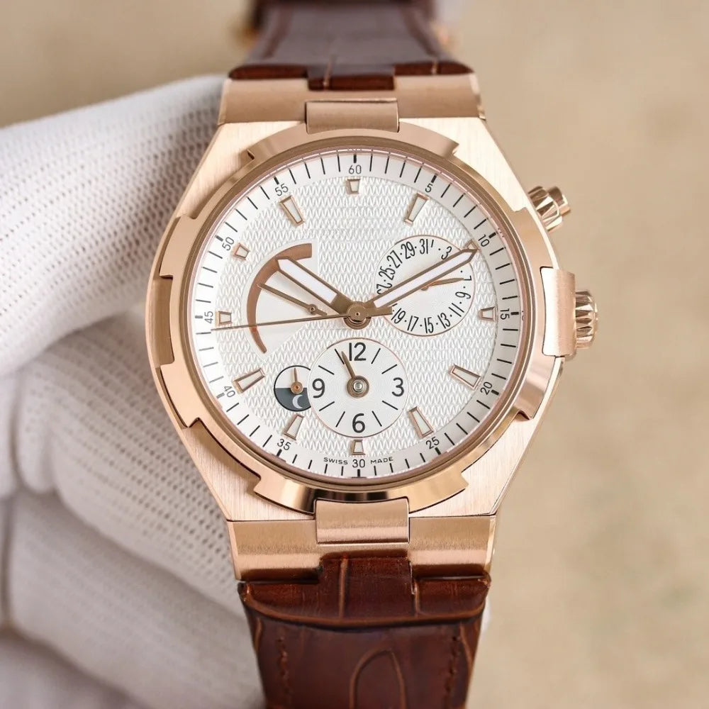 VC Top Brand Reissue Watch with Versatile Case and Moon Phase Design for Men