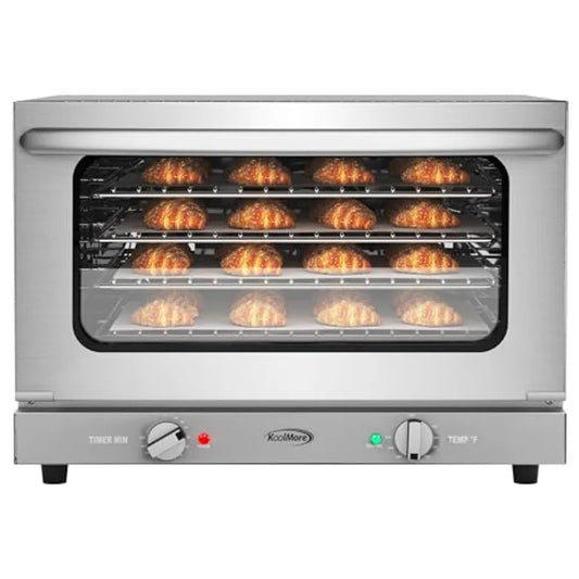 23 in. Commercial Countertop Convection Oven for Half-Size Pans with 4 Racks 1600W Stainless Steel ETL Listed Safety Sanitation