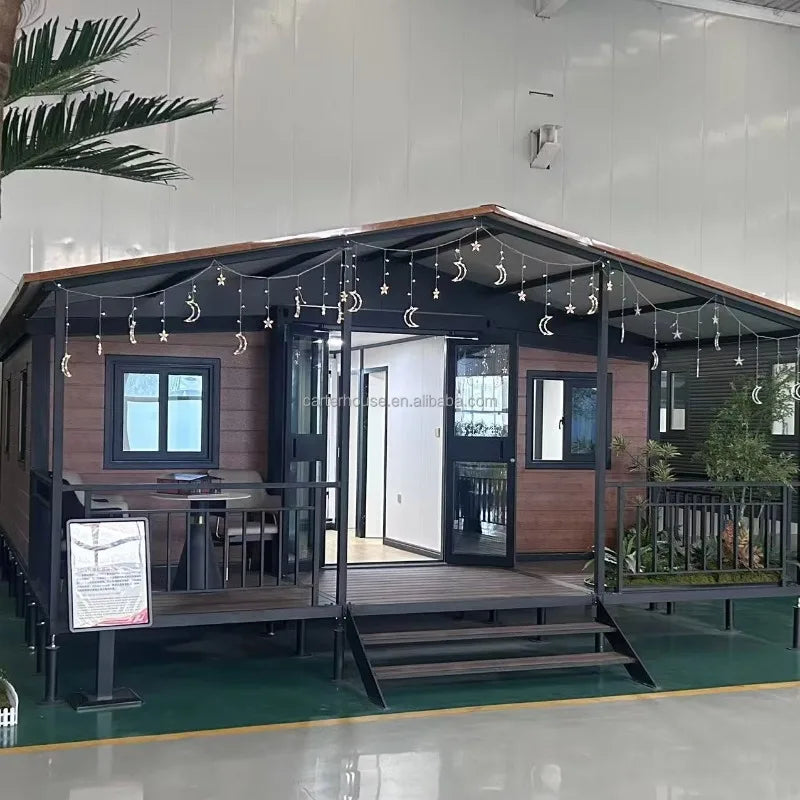 20 Foot or 40 Foot Expandable Folding Container Houses Prefabricated Portable Steel Prefabricated Modular Houses 2 3 4 Bedrooms