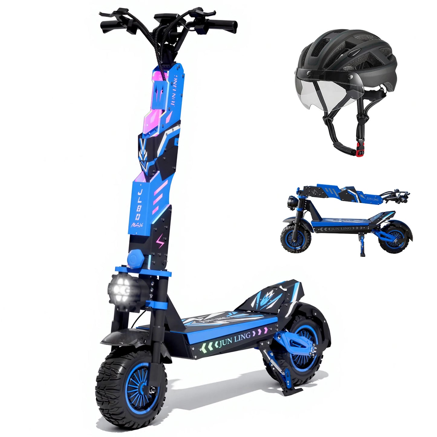 JL80 6000W Dual Motor Electric Scooter for Adults 60V30Ah Battery 40Mph Max Speed 52Mile 12‘’All-Terrain Off-Road Tire Escooter