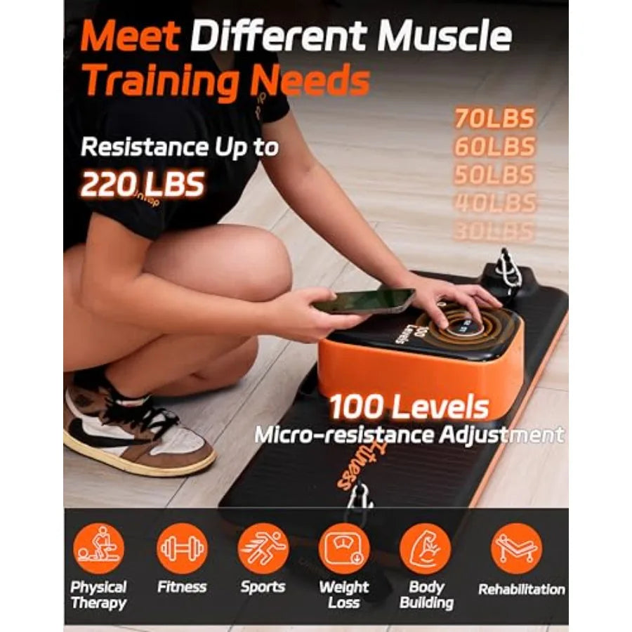 Smart Portable Home Gym Strength Training Workout Cable Machine All in One Fitness Equipment for Home or Travel 220LBS Resistan