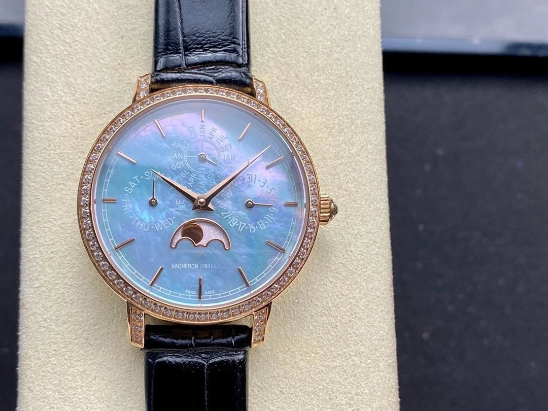 2026 New VC Top Brand Reissue Watch with Versatile Case and Moon Phase Design for Men