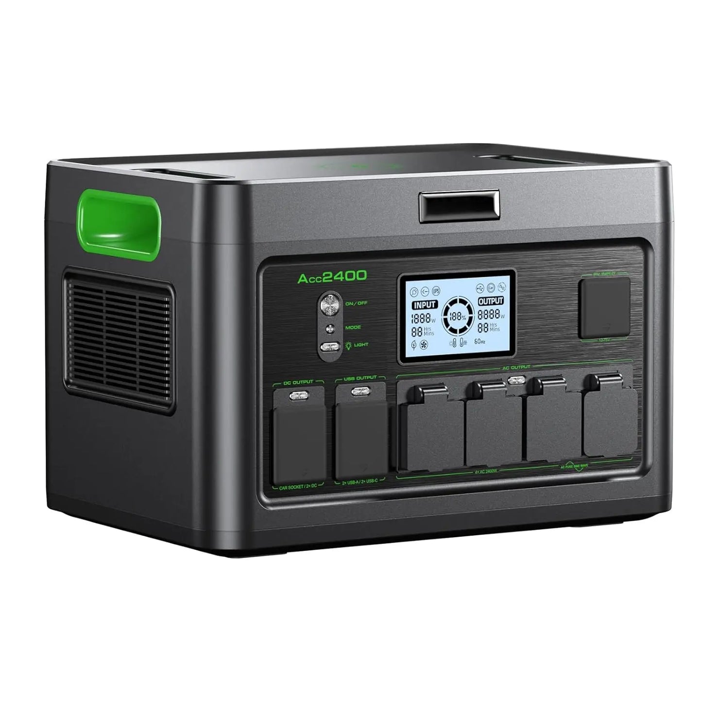 Solar Generator 2400W Portable Power Station, 1843Wh UPS Home Battery Backup, LiFePO4 Battery Supply with 12, Customized
