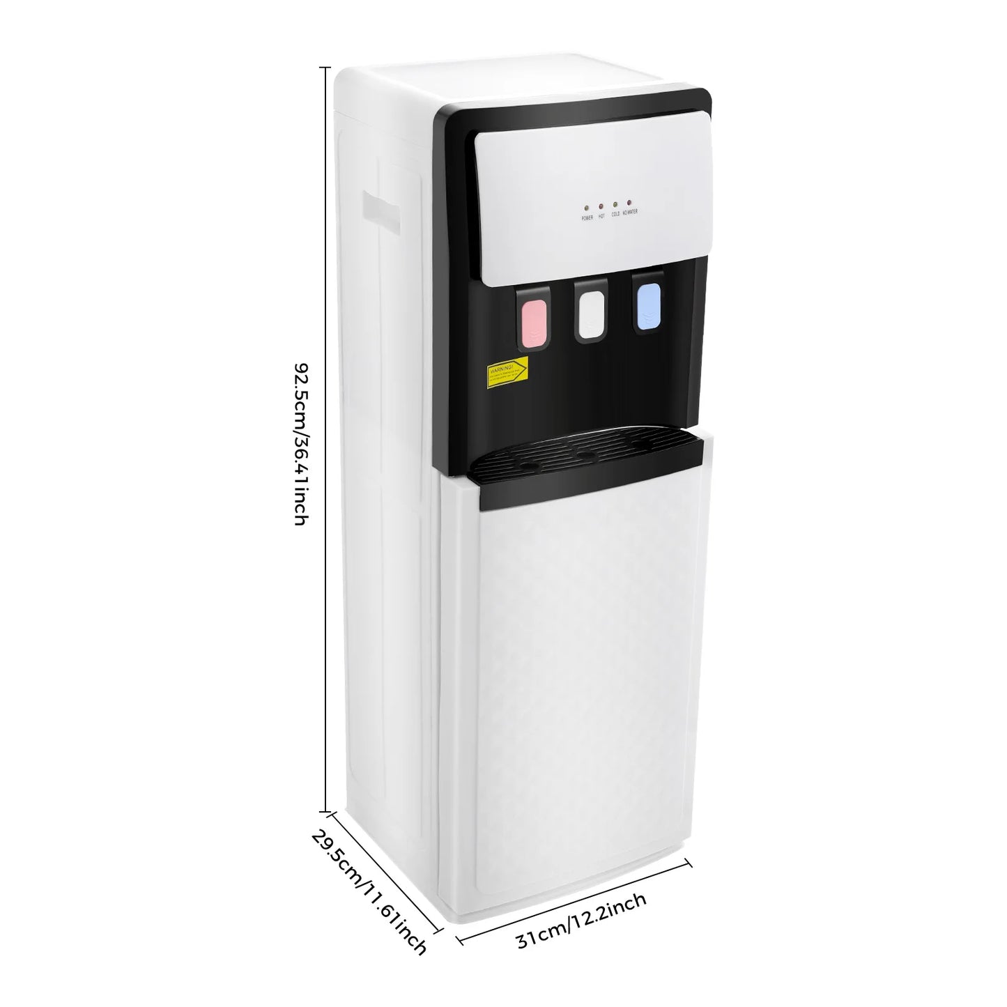 500W Bottom Loading Hot & Cold Standing Water Dispenser with Anti-slip Bottom for, Offices, Nurseries, Homes, Gyms, Kitchens