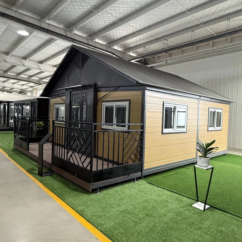 2 3 Bedroom Prefabricated Expandable Container House Prefabricated Steel Frame House Cabins 20ft 40ft Mobile Container Home