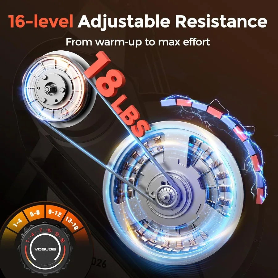 3-in-1 Home Elliptical Machine with 45 Incline 15.5 in Stride 16-Level Resistance Quiet Magnetic System in Black