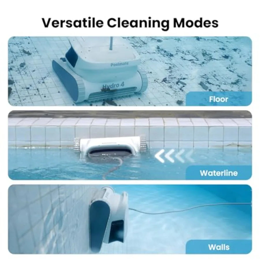 Chasing Hydro 4 Cordless Pool Vacuum for Inground Pools 210-Min Battery Pool Robot for Floor Wall Waterline Cleaning Smart App