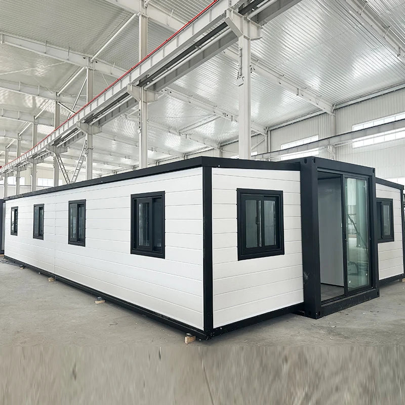 Customizable 20ft Folding Prefab House Expandable Container Home 2 Bedroom Tiny House for Villa Camping Family Living Office Use