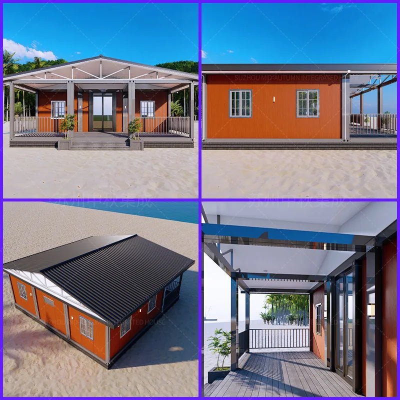 Factory Direct 20FT Combined Modular Container Villa, Prefabricated Movable Container Home, Custom  Residential House for Export