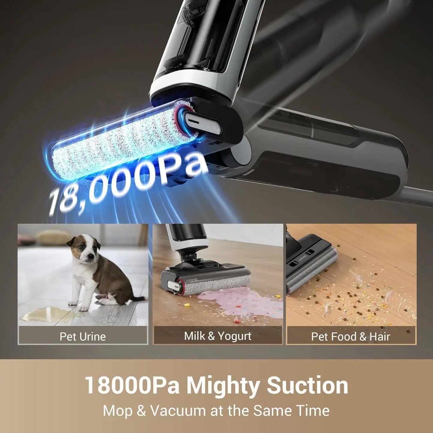 H14 dual-purpose dry wet 180 ° flat cordless vacuum cleaner with hot air