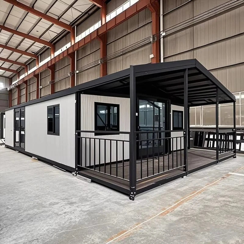 Customized Modern Tiny House Mobile Cabin On Wheels Convenient Trailer House Design For Bedroom Living Room Steel Structure
