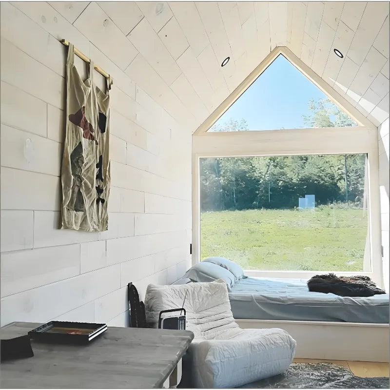 Manufactured Tiny House on Wheels with Stairs, for Workforce Housing & Job Site Stays for Business Project Managers