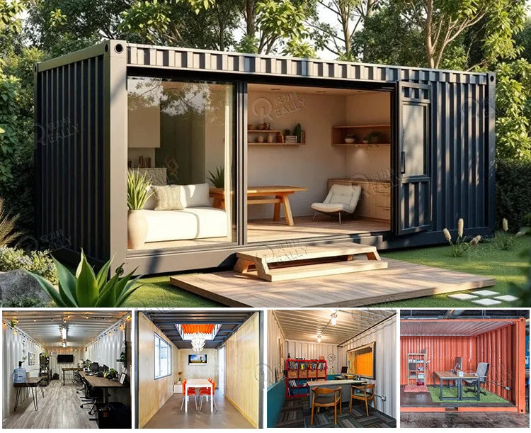 Prefab Tiny House 20ft 40ft Expandable Container House Prefabricated Mobile Container Home With Full Bathroom 2 3 Bedrooms