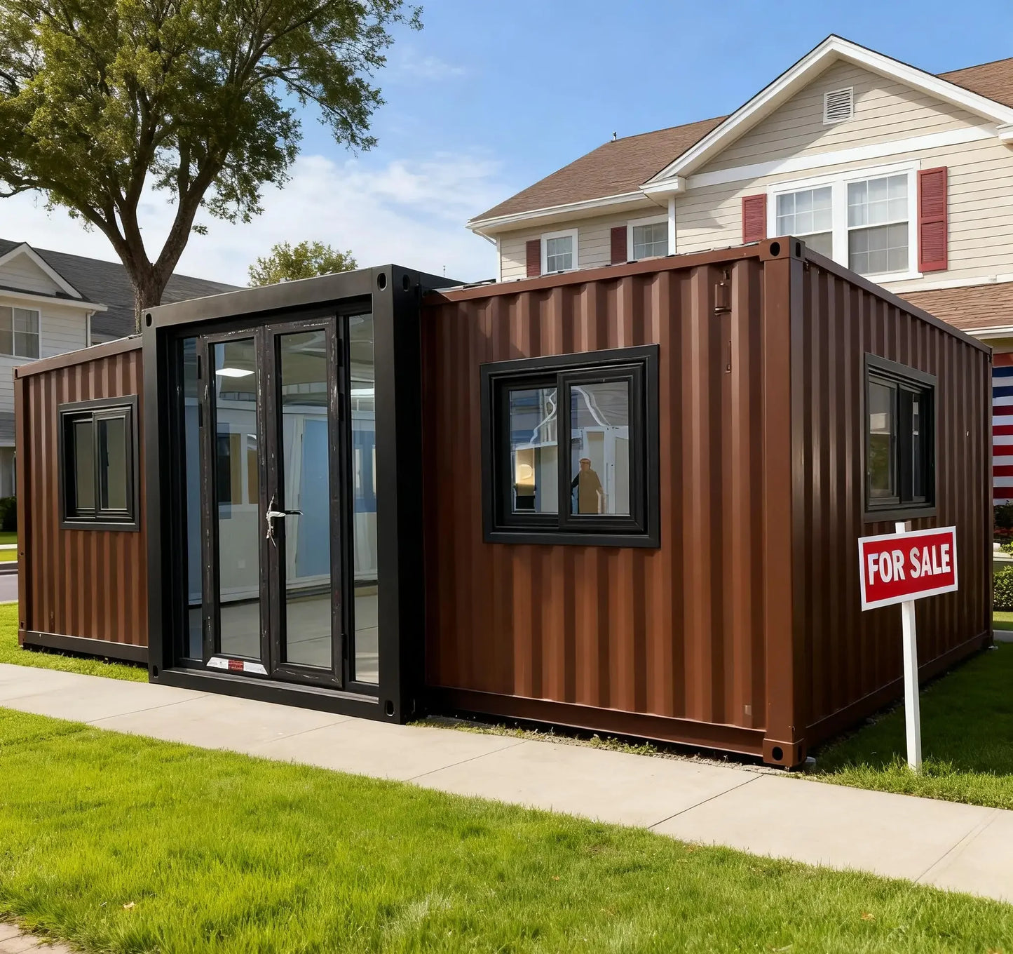 Prefabricated Modular Tiny Home 20ft 40ft Folding Mobile House 2 3 Bedrooms Luxury Expandable Container House Supermarket Modern