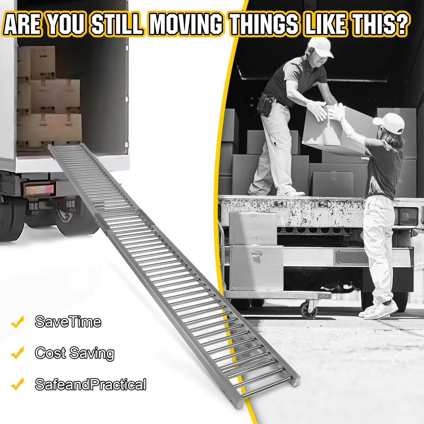 4M Unloading Slide Roller Unpowered Transmission Handling Artifact for Werehouse Unload