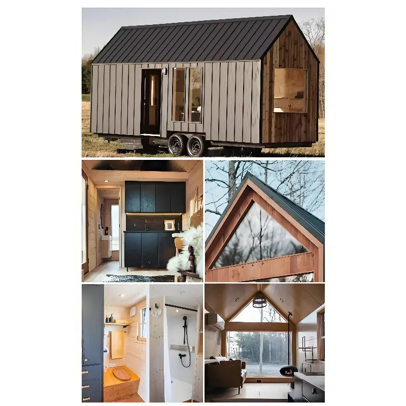 Manufactured Tiny House on Wheels with Stairs, for Workforce Housing & Job Site Stays for Business Project Managers