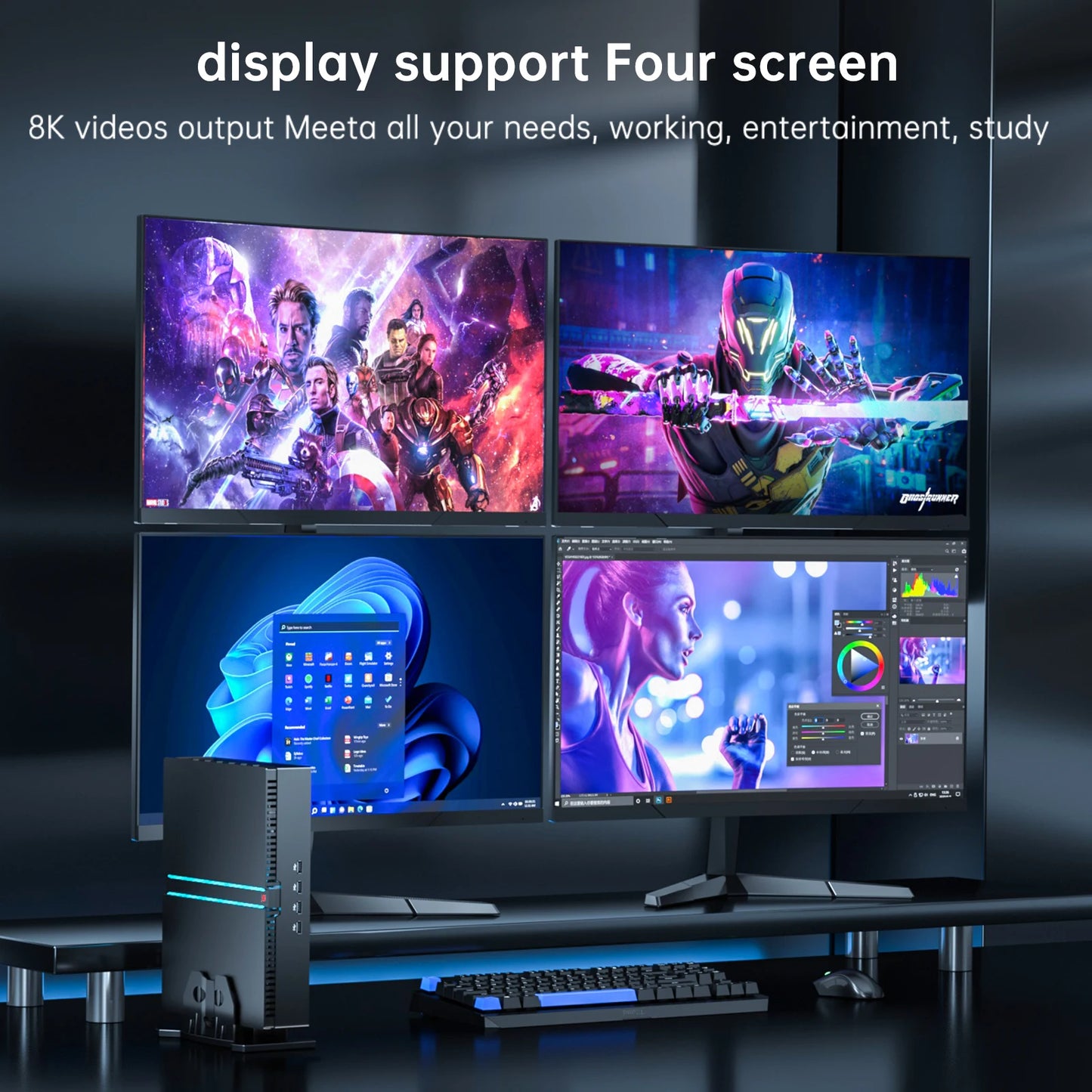 New Msecore MV300 Intel Core 12th Gen I9-12900F RTX4060 8G Graphic Card Mini PC Gamer Desktop Computer Windows 11 WiFi6 BT5.3