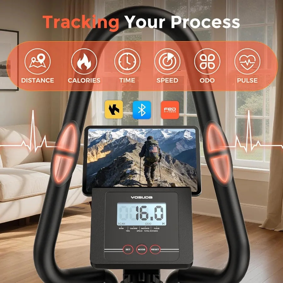3-in-1 Home Elliptical Machine with 45 Incline 15.5 in Stride 16-Level Resistance Quiet Magnetic System in Black