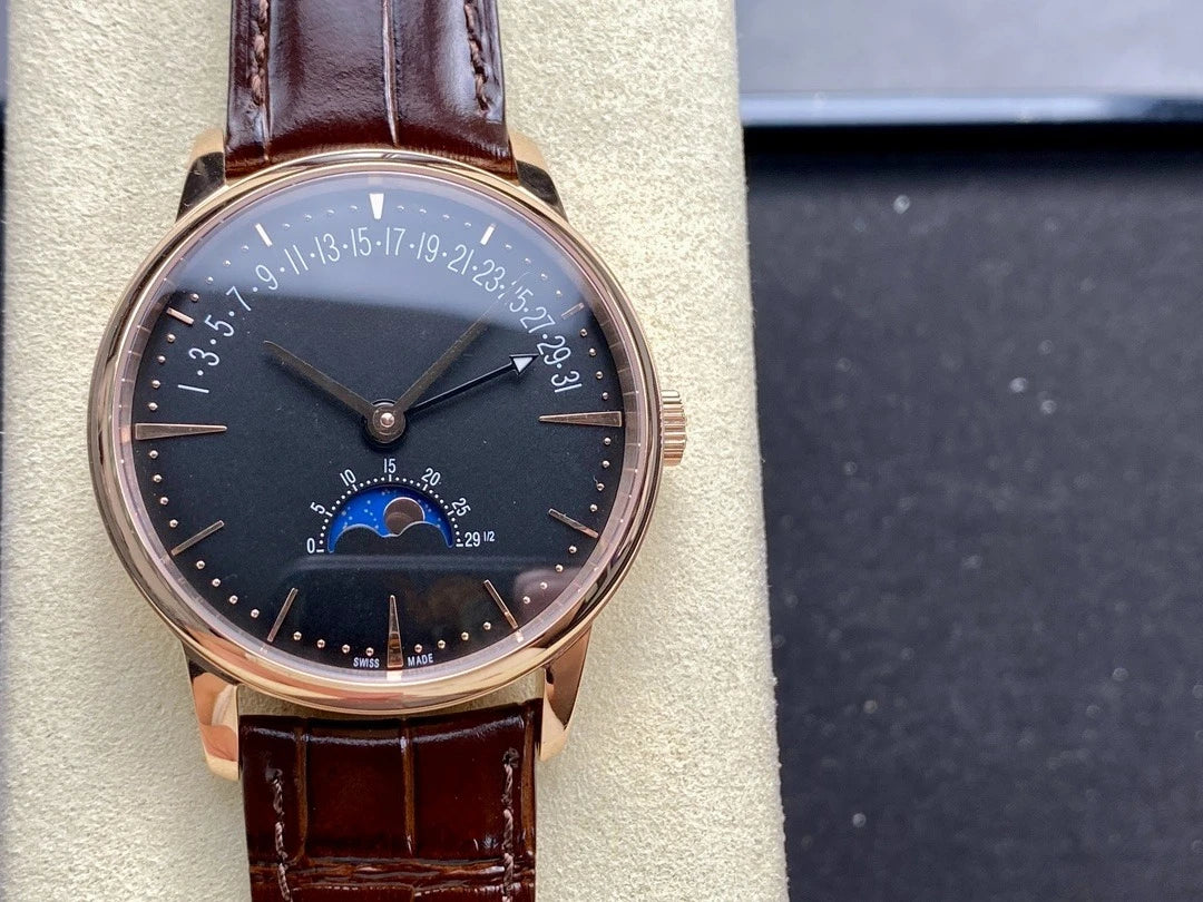 VC Top Brand Reissue Watch with Versatile Case and Moon Phase Design for Men