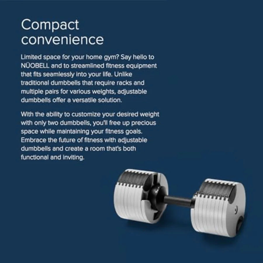 NOBELL Adjustable Dumbbell Set 5-50 LB or 5-80 LB Easy Twist 2024-25 Model All-In-One Weights Set Pair for Home Original Manufa