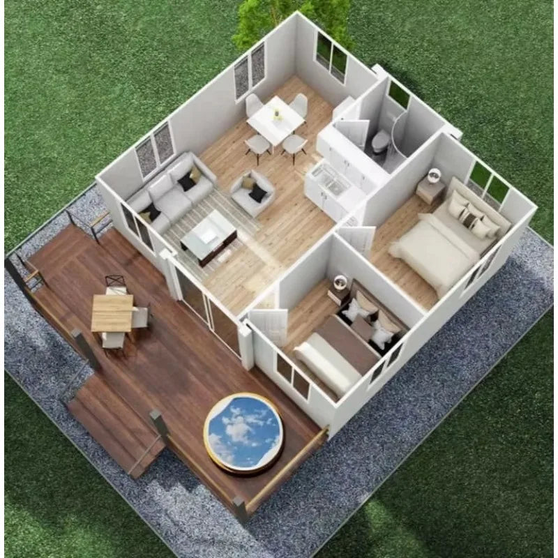Factory Customizable Size 10Ft 20 FT 30 Feet 40 Foot Folding Expandable Home Prefab Modular House for Tiny Villa Office