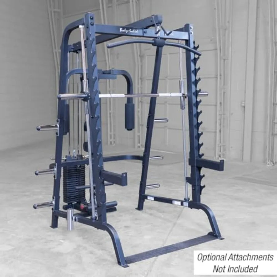 7 Angle Smith Machine Home Gym Strength Training Equipment with Adjustable Safeties Squat Rack Cage Half Rack Weight Cage Power