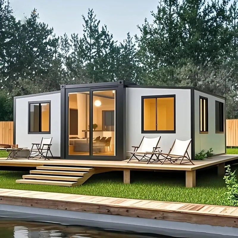 Customized Modern Tiny House Mobile Cabin On Wheels Convenient Trailer House Design For Bedroom Living Room Steel Structure