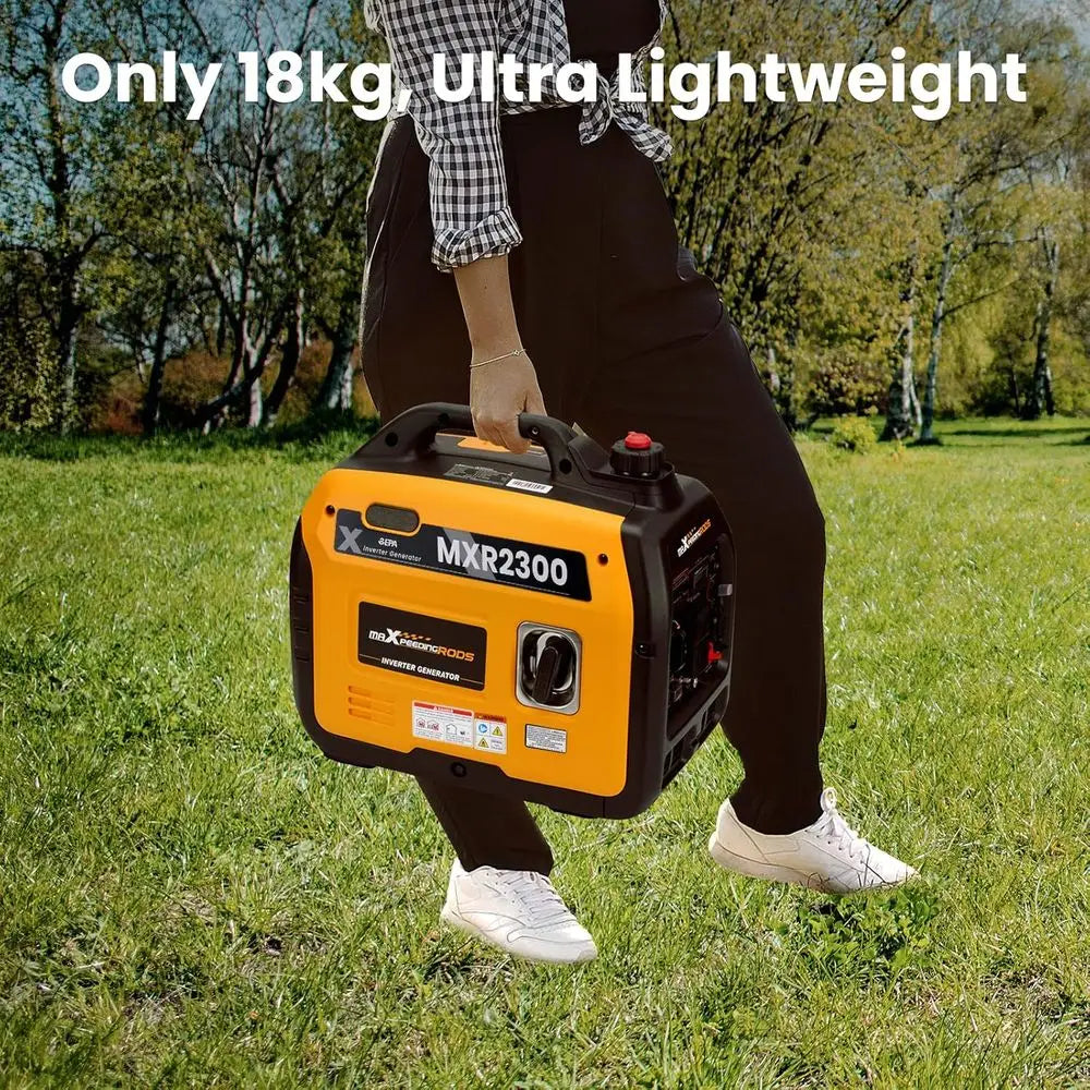 2300W Portable Inverter Generator,40lbs,Gas Powered,Quiet Generator,Backup Power Supply or Outdoor Camping RV ,EPA/ISO Compliant