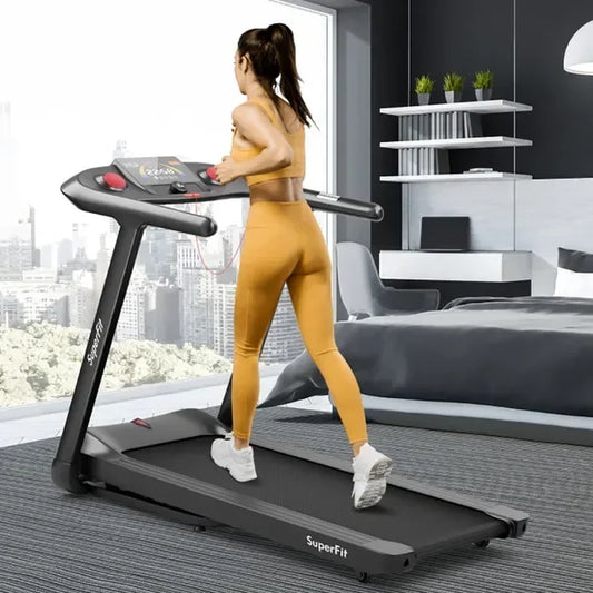 Folding Treadmill with Touch Screen and Built-in Programs