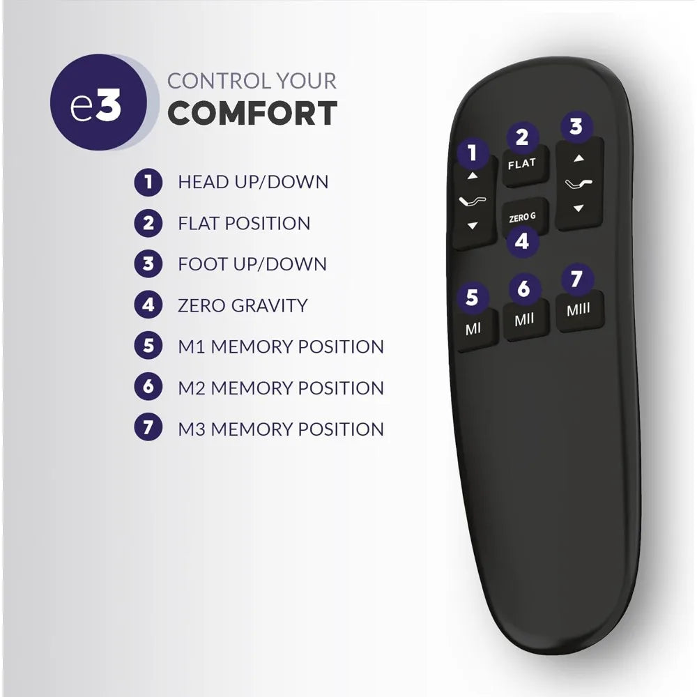 Adjustable Bed Frame, Head and Foot Tilt, Wireless Remote Control, Easy To Assemble, 10-year Warranty
