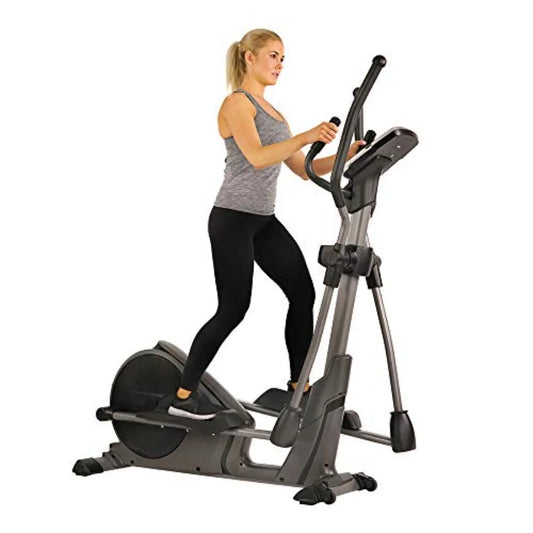 Elliptical Cross Trainer Exercise Machine Cardio Equipment for Home Gym with Pulse Sensor Grips 24 Pre-Bui