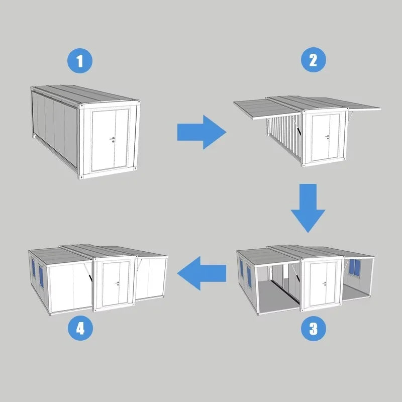 Luxury Modular Prefab Prefabricated Foldable Expandable Container House 20ft 40ft Prefab Portable Tiny Container Home Villa