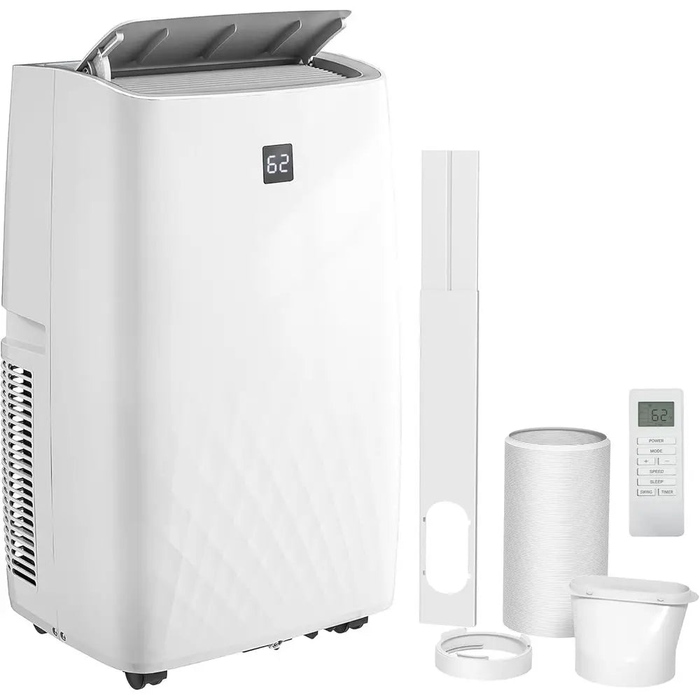 3-in-1 12000 BTU Portable Air Conditioner for Rooms up to 550 Sq. Ft. with Cooling, Dehumidifying, and Fan Modes, 24H Timer, 3 S