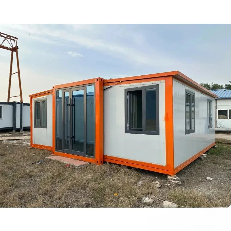2 3 Bedroom Prefabricated Expandable Container House Prefabricated Steel Frame House Cabins 20ft 40ft Mobile Container Home