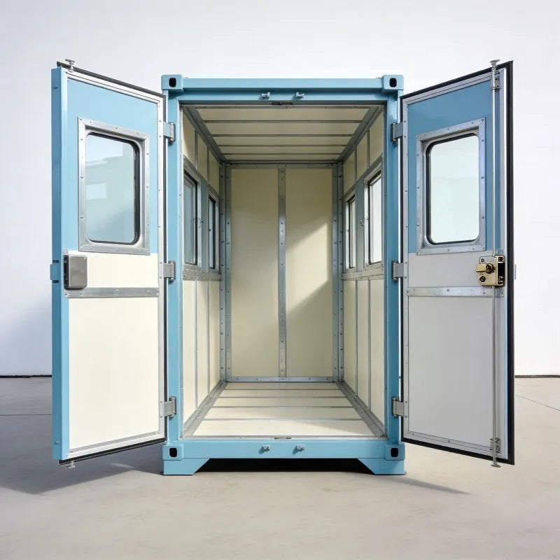 Sturdy 40ft Expandable Container Office Prefabricated Double Wing Modular Building Quick Setup Portable Site Accommodation