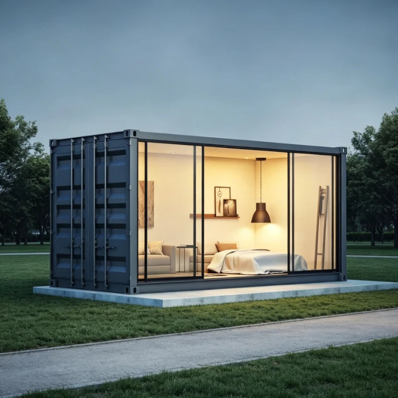 Customized Folding Container House 3 Bedroom Layout Prefabricated Modular Container Home For Family Living