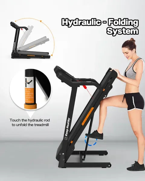 Foldable Treadmill with Incline, Folding Treadmill for Home Electric Treadmill Workout Running