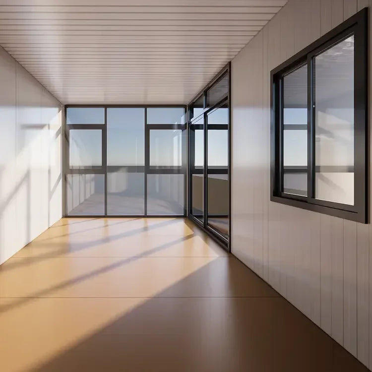 Customized Ready Made Luxury Modular Houses With Bathrooms 20 40 Ft Prefab Container House Wooden Solar-powered Container House