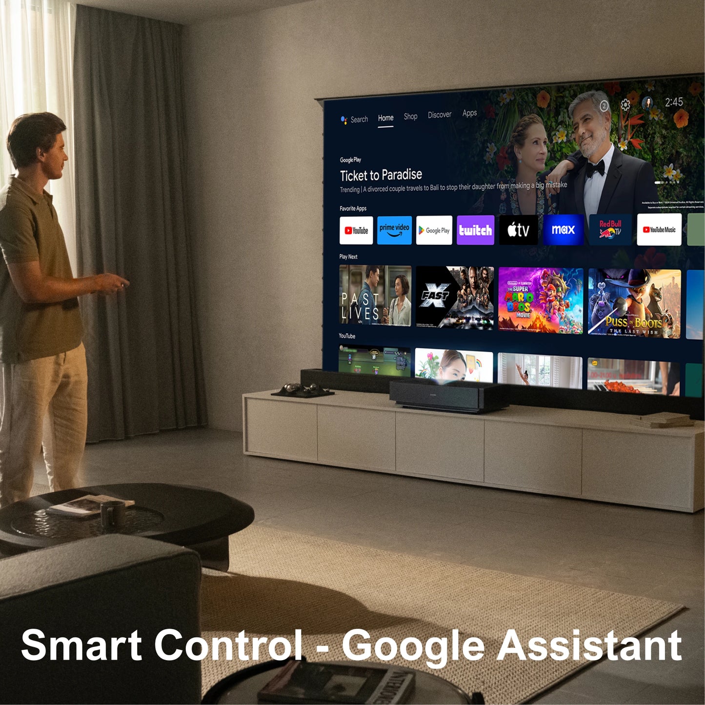 ULTIMEA Thor T60 Laser TV Ultra Short Throw 4K Projector, Dolby Atmos&Dolby Vision 4000 ANSI-Lumen Home Theater Cinema Beamer