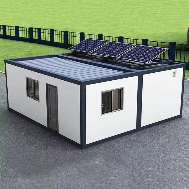 Customized Ready Made Luxury Modular Houses With Bathrooms 20 40 Ft Prefab Container House Wooden Solar-powered Container House