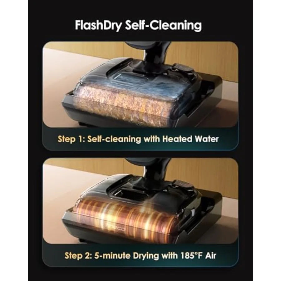 Wet Dry Vacuum Cleaner 22kPa Suction Floor Cleaner Mop with iLoop Smart Sensor DualBlock Anti-Tangle Design 185 Flashdry Dual-E