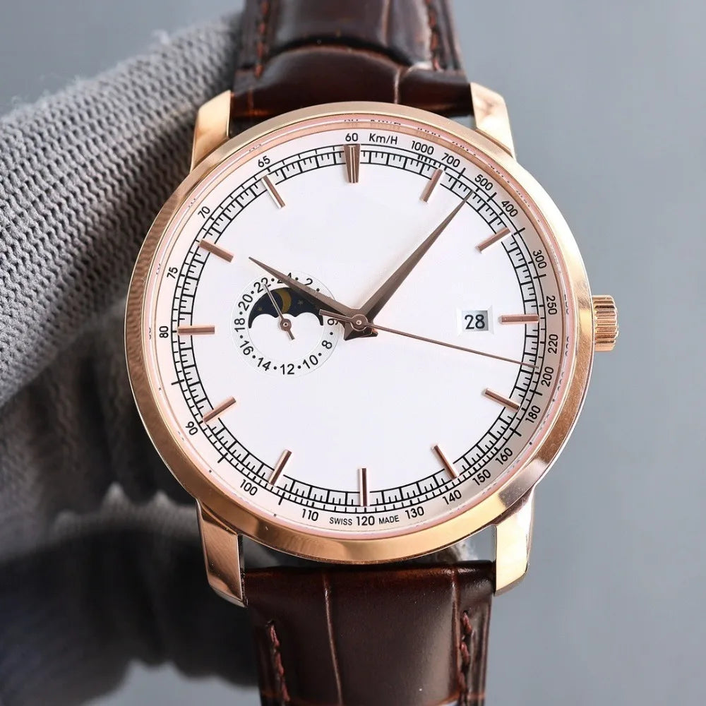 2026 New VC Top Brand Reissue Watch with Versatile Case and Moon Phase Design for Men