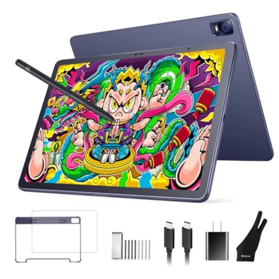 12.2inch standalone drawing tablet for digital art and design: 2K FHD screen battery-free stylus 16384 pressure levels 8G+256G