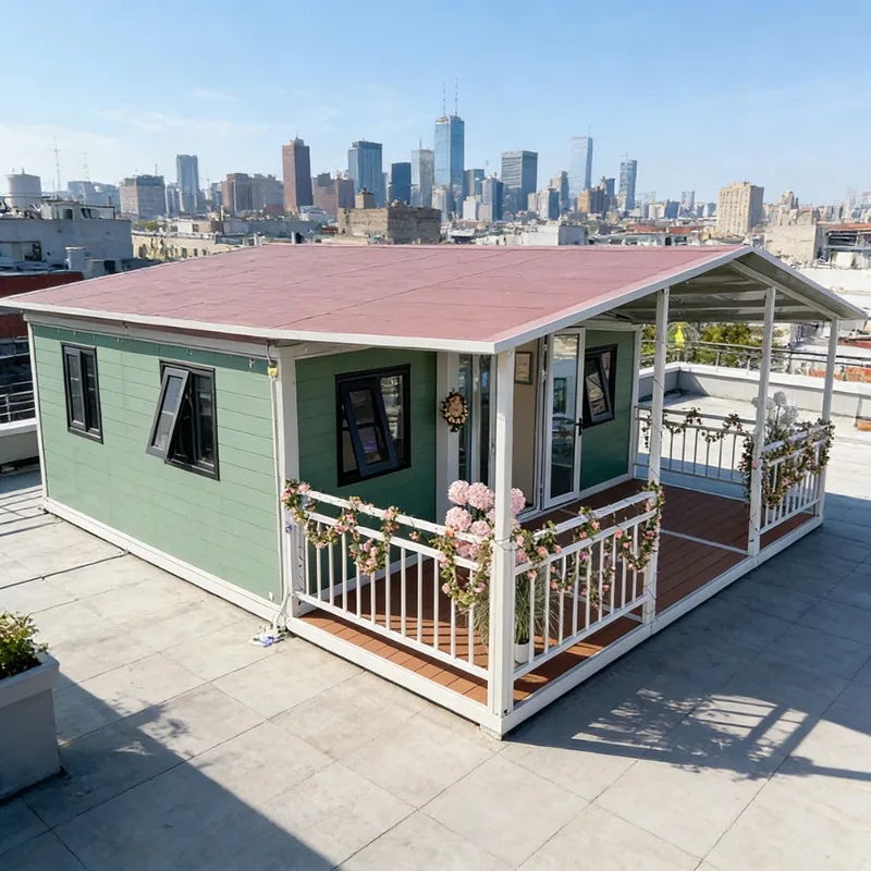 Sturdy 40ft Expandable Container Office Prefabricated Double Wing Modular Building Quick Setup Portable Site Accommodation